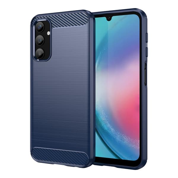 SKALO Samsung A25 5G Armor Carbon Stöttåligt TPU-skal Blå