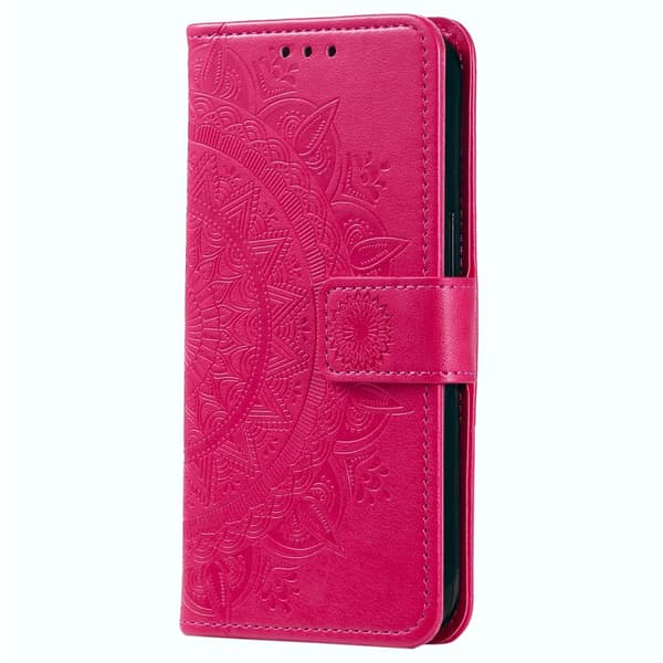 SKALO Samsung A25 5G Mandala lompakkokotelo - Cerise