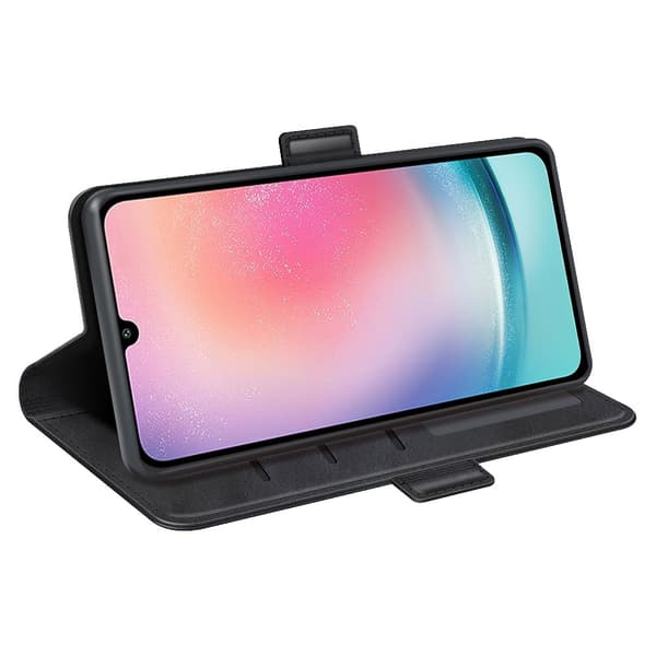 SKALO Samsung A25 5G Premium Wallet Flip Cover - Sort