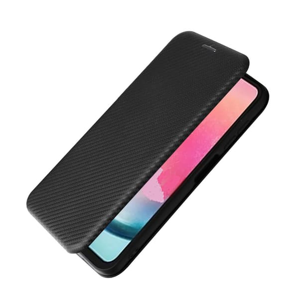 SKALO Samsung A25 5G Carbon Fiber Plånboksfodral - Svart