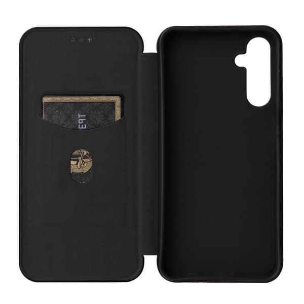 SKALO Samsung A25 5G Carbon Fiber Plånboksfodral - Svart