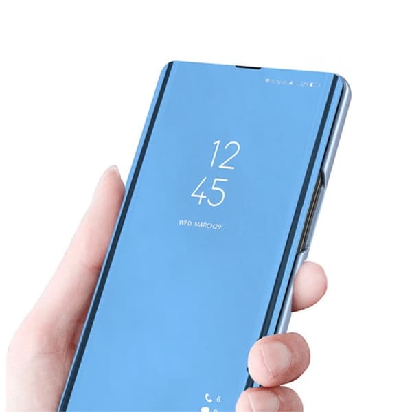 SKALO Samsung S23 FE Clear View Flip Cover - Rosa guld