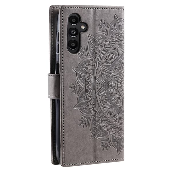 SKALO Samsung S23 FE Mandala lompakkokotelo - Harmaa