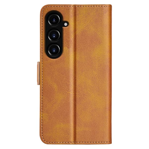 SKALO Samsung S23 FE Premium Wallet Flip Cover - Brun