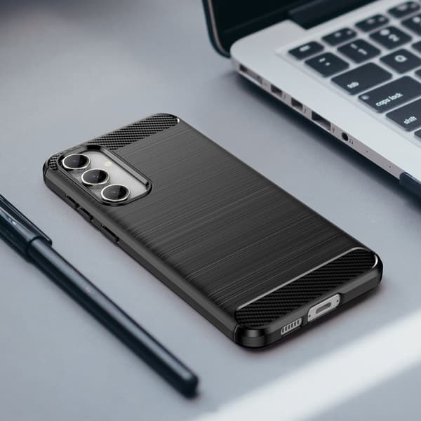 SKALO Samsung S23 FE Armor Carbon Stöttåligt TPU-skal