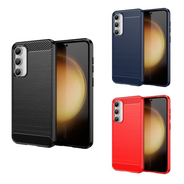 SKALO Samsung S23 FE Armor Carbon Stöttåligt TPU-skal