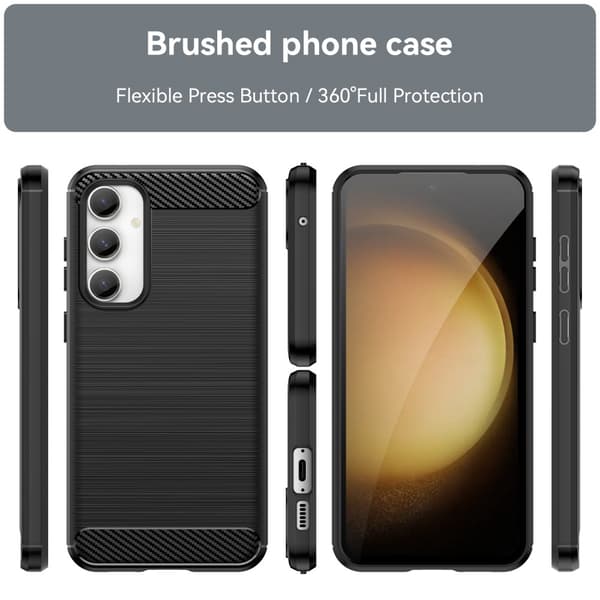 SKALO Samsung S23 FE Armor Carbon Stöttåligt TPU-skal