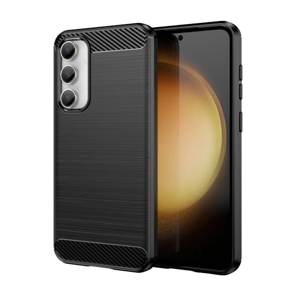SKALO Samsung S23 FE Armor Carbon Stöttåligt TPU-skal Svart
