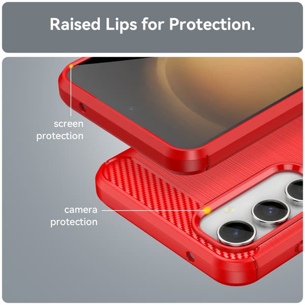 SKALO Samsung S23 FE Armor Carbon Stødsikker TPU-cover
