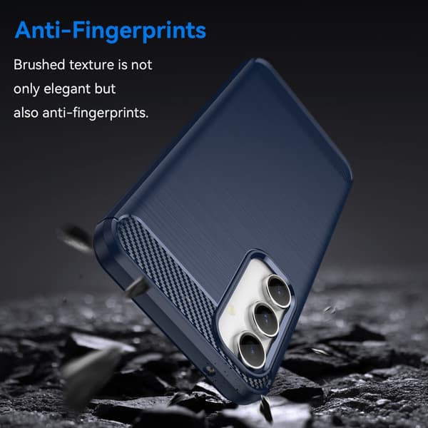 SKALO Samsung S23 FE Armor Carbon Stødsikker TPU-cover