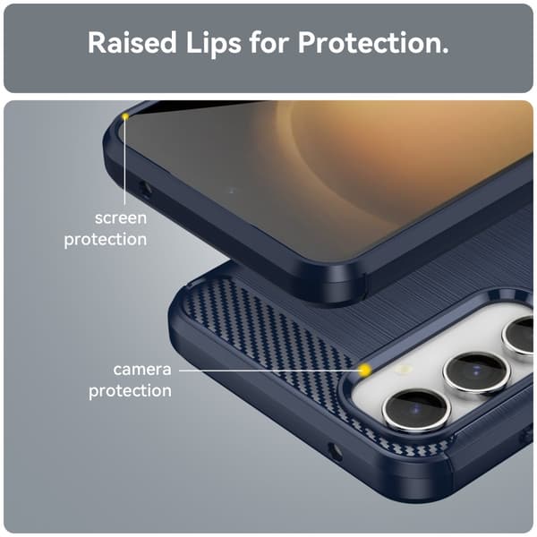 SKALO Samsung S23 FE Armor Carbon Stødsikker TPU-cover