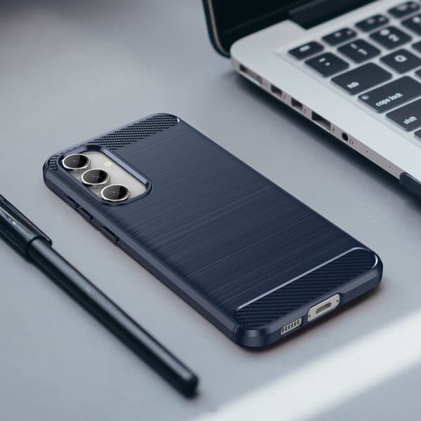 SKALO Samsung S23 FE Armor Carbon Stødsikker TPU-cover