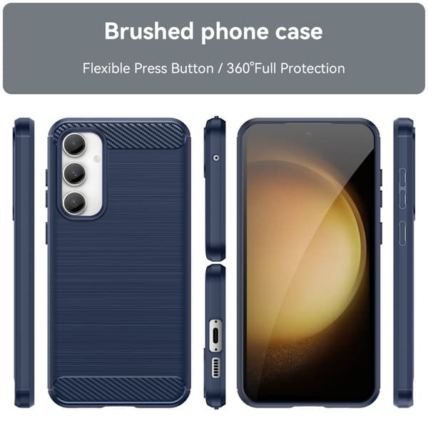 SKALO Samsung S23 FE Armor Carbon Stødsikker TPU-cover