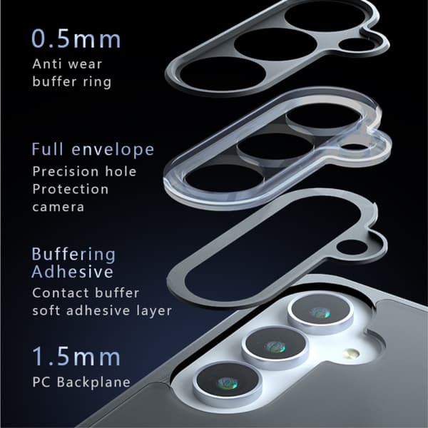 SKALO Samsung S24 Skin-touch Hybrid Cover - Sort