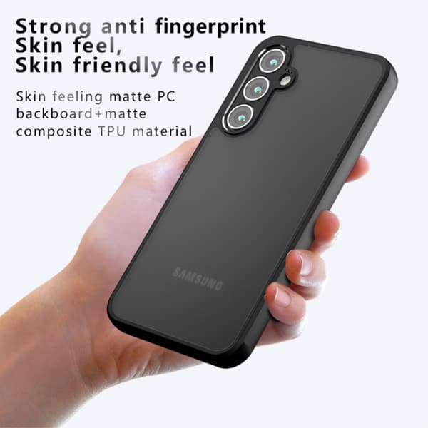 SKALO Samsung S24 Skin-touch Hybrid Cover - Sort