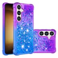 Miniatyrbild 2 av 7: SKALO Samsung S24 Kvicksand Glitter Hjärtan TPU-skal - Lila-Blå