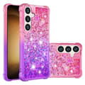 Pikkukuva 2 / 7: SKALO Samsung S24 Juoksuhiekka Glitter Sydämet TPU kuori - Pinkki-Violetti
