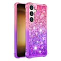 Pikkukuva 1 / 7: SKALO Samsung S24 Juoksuhiekka Glitter Sydämet TPU kuori - Pinkki-Violetti