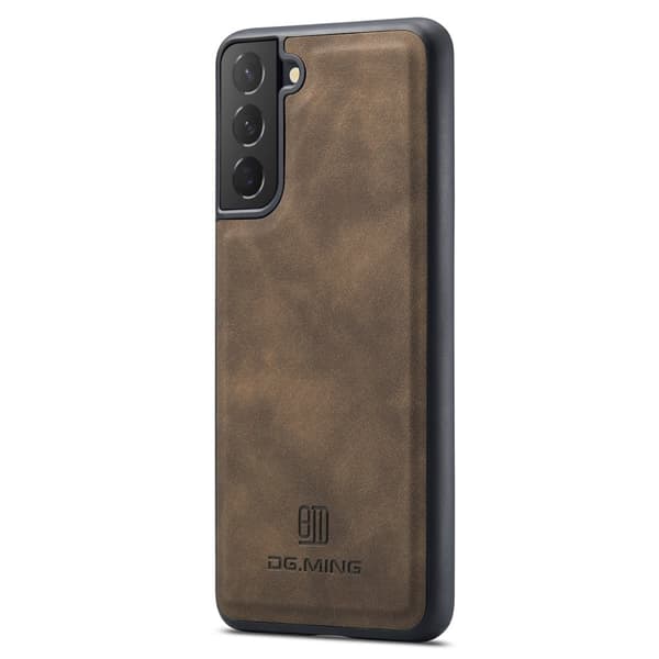 DG.MING Samsung S24 Premium PU-Läder Hybrid Skal - Brun