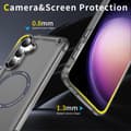 Miniatyrbillede 3 af 7: SKALO Samsung S24 Transparent TPU Magnet/Metal Cover - Sort