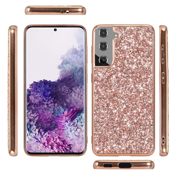 SKALO Samsung S24 Glitteriä TPU Suojakuori - Kulta