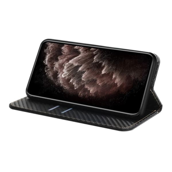 SKALO Samsung S24 Carbon Fiber Pungetui - Sort