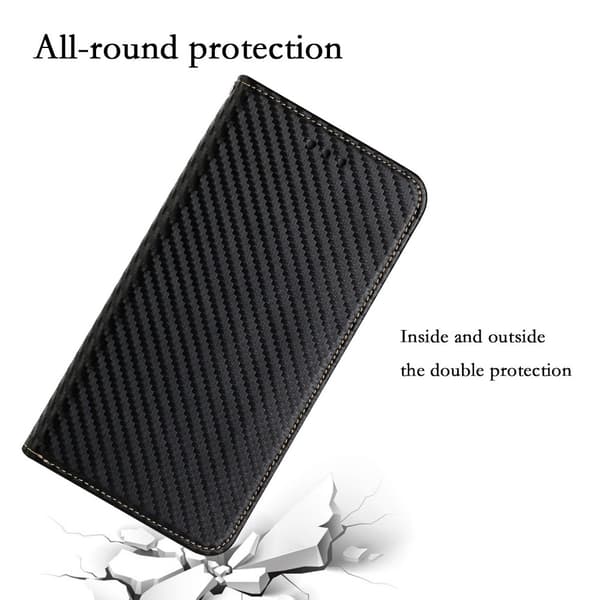 SKALO Samsung S24 Carbon Fiber Pungetui - Sort