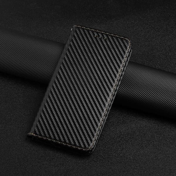 SKALO Samsung S24 Carbon Fiber Pungetui - Sort