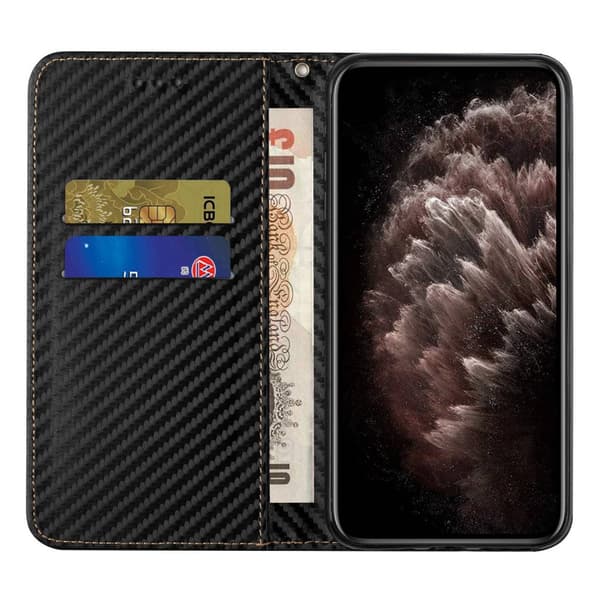 SKALO Samsung S24 Carbon Fiber Pungetui - Sort
