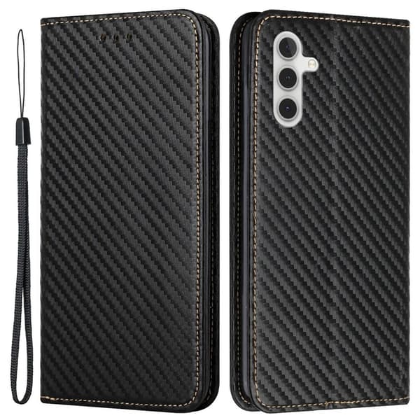 SKALO Samsung S24 Carbon Fiber Pungetui - Sort