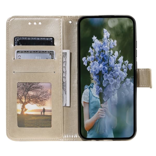 SKALO Samsung S24 Mandala Flip Cover - Guld