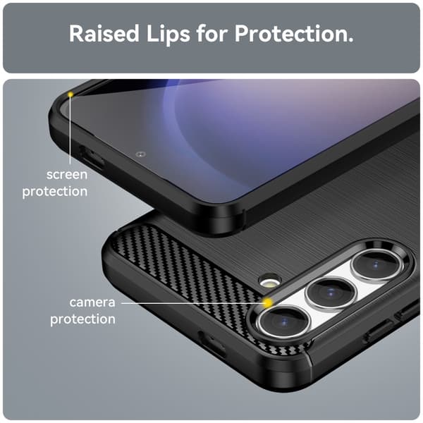 SKALO Samsung S24 Armor Carbon Stødsikker TPU-cover
