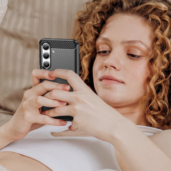 SKALO Samsung S24 Armor Carbon Stødsikker TPU-cover