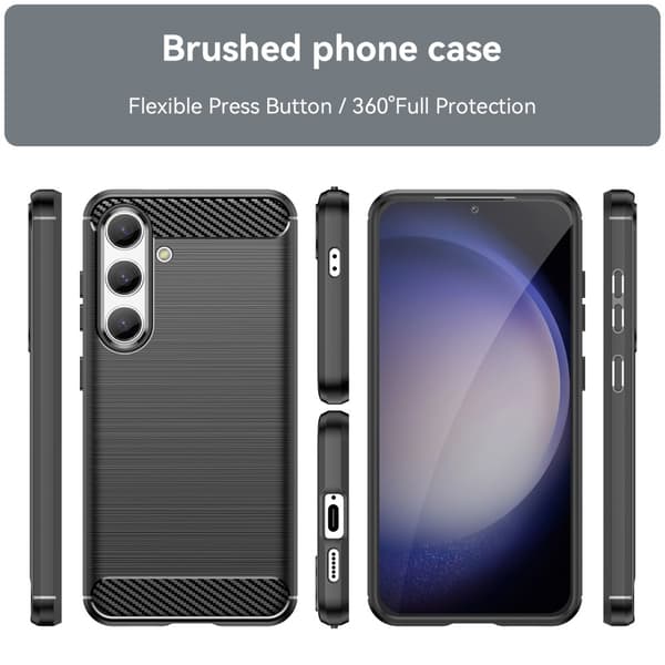 SKALO Samsung S24 Armor Carbon Stødsikker TPU-cover