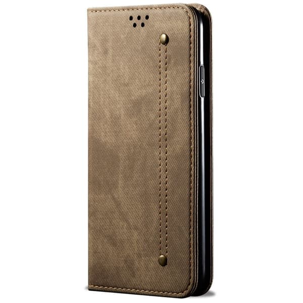 SKALO Samsung S24 Jeans Flip Cover - Khaki