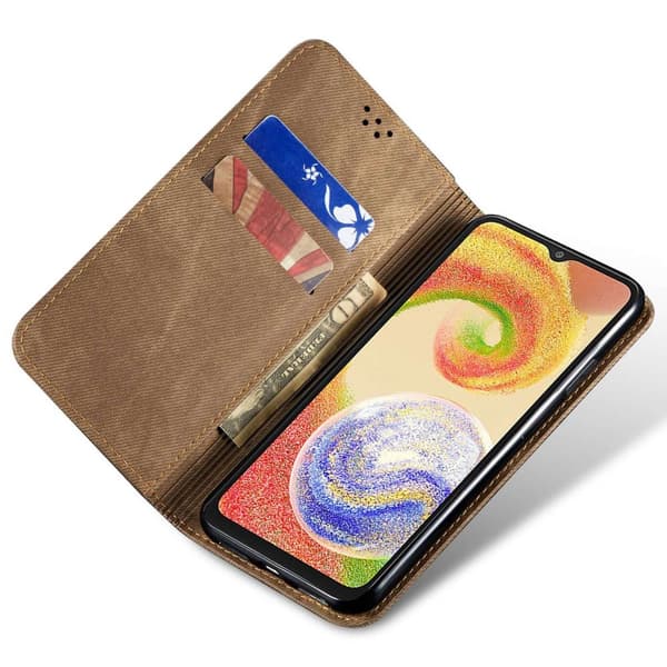 SKALO Samsung S24 Jeans Flip Cover - Khaki