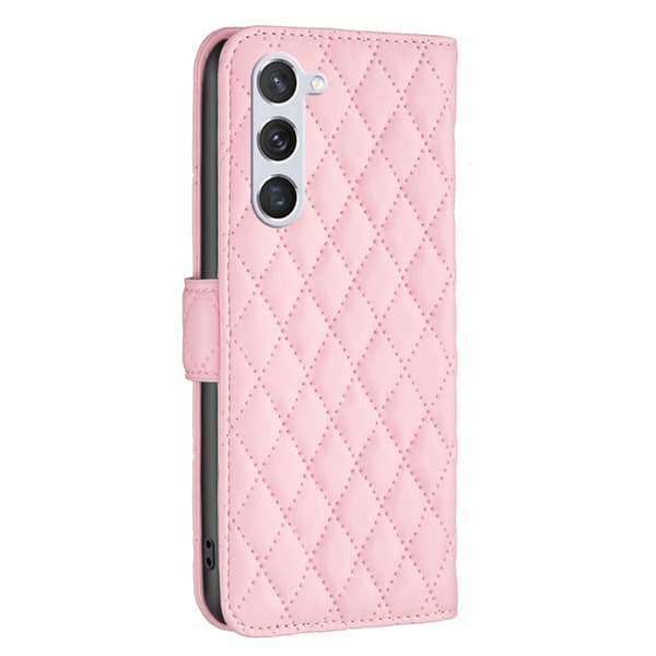 SKALO Samsung S24 BINFEN COLOR Quiltat Plånbok - Rosa