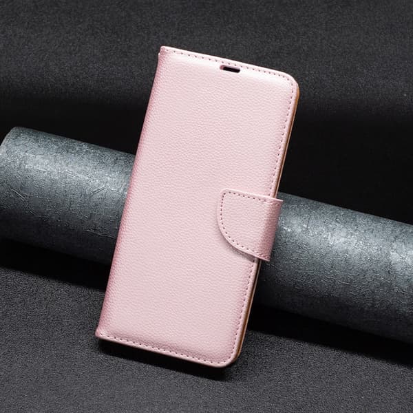 SKALO Samsung S24 Litchi Lompakkokotelo - Ruusukulta