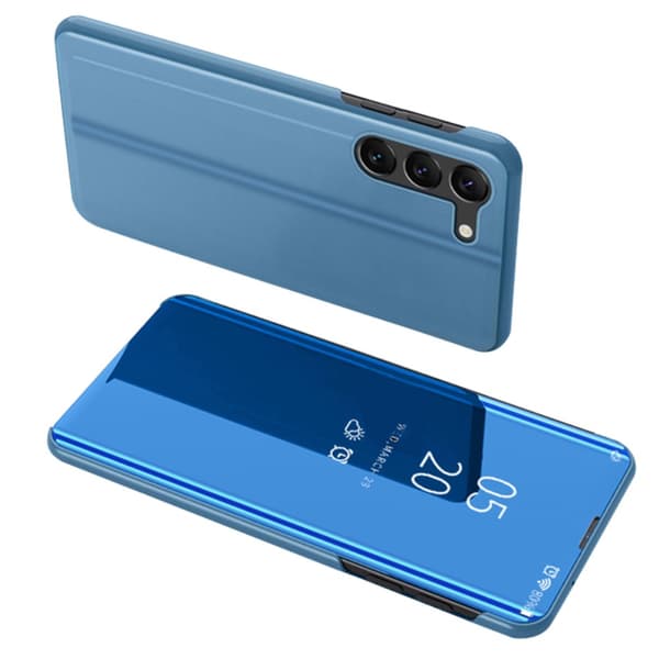 SKALO Samsung S24+ Clear View Flip Cover - Blå