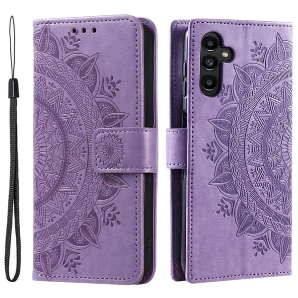SKALO Samsung S24+ Mandala Plånboksfodral - Lila