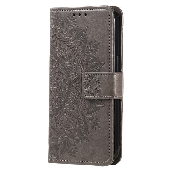 SKALO Samsung S24+ Mandala Flip Cover - Grå