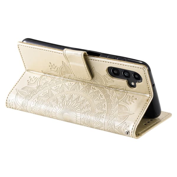 SKALO Samsung S24+ Mandala Plånboksfodral - Guld