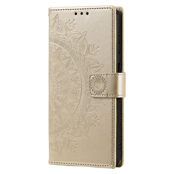 SKALO Samsung S24+ Mandala Plånboksfodral - Guld