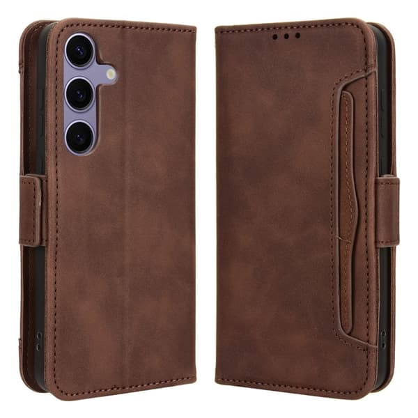 SKALO Samsung S24+ 6-lokeroa Lompakkokotelo - Ruskea