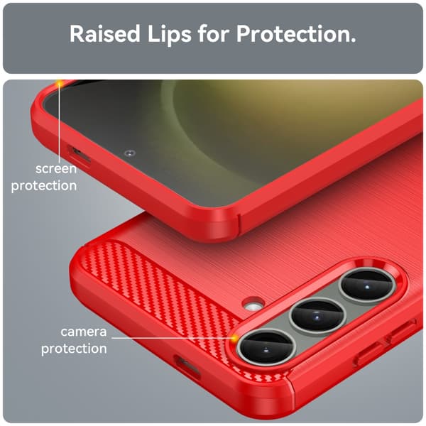 SKALO Samsung S24+ Armor Carbon Stødsikker TPU-cover