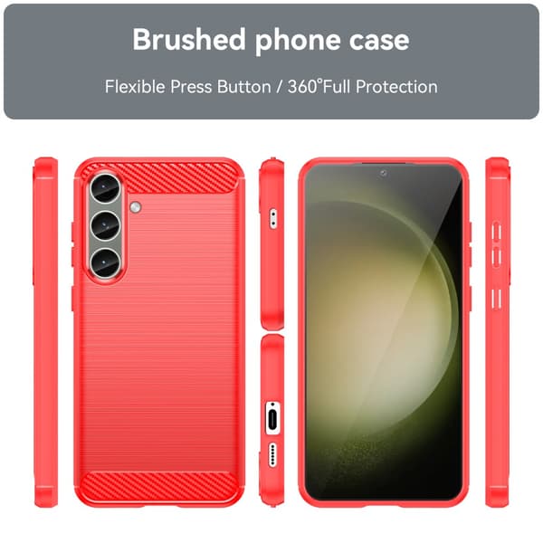 SKALO Samsung S24+ Armor Carbon Stødsikker TPU-cover