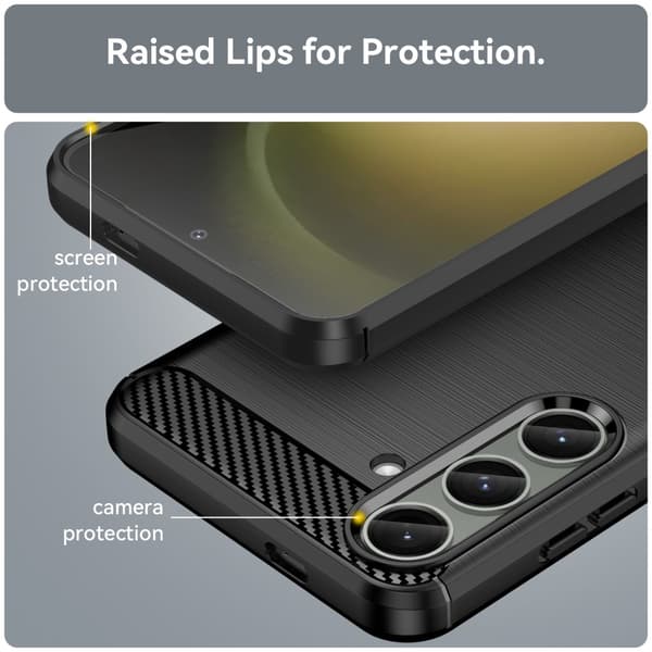 SKALO Samsung S24+ Armor Carbon Stødsikker TPU-cover