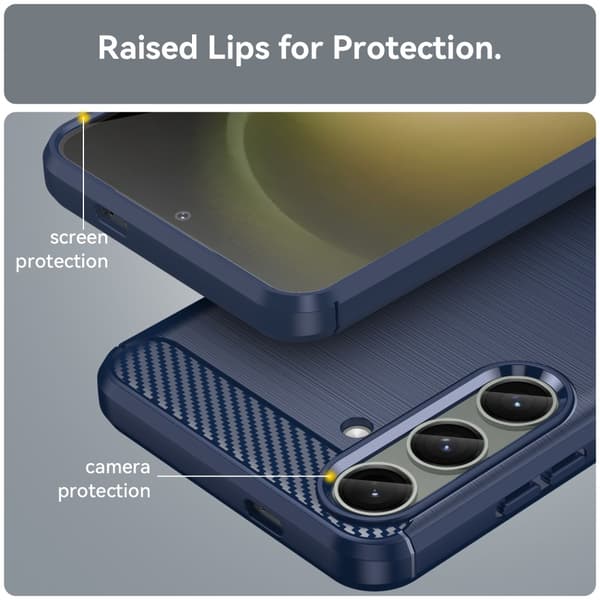 SKALO Samsung S24+ Armor Carbon Iskunkestävä TPU suojakuori