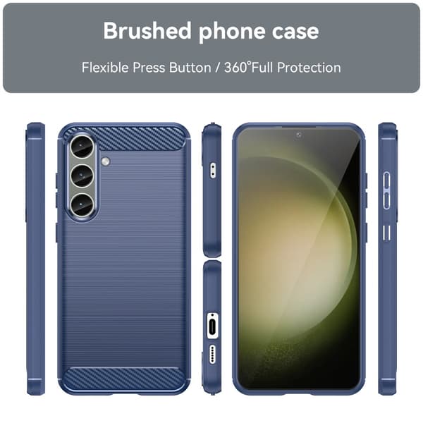 SKALO Samsung S24+ Armor Carbon Iskunkestävä TPU suojakuori