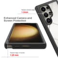Pikkukuva 3 / 4: SKALO Samsung S24 Ultra Iskunkestävä Clear Hybrid Suojakuori + suojakalvo - Musta